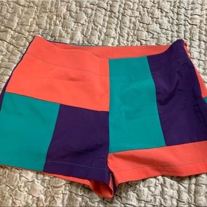 color block booth shorts